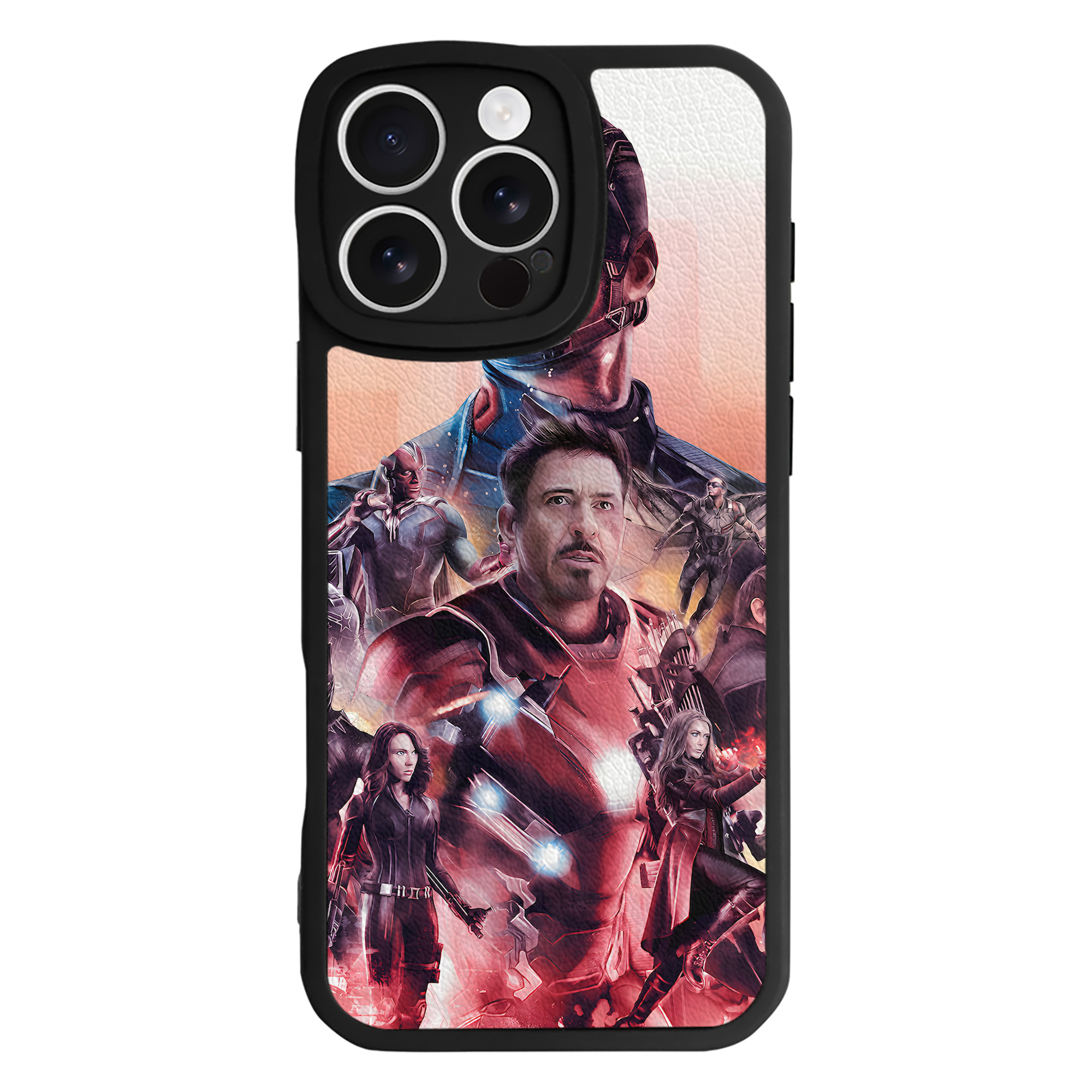 （画像用） アベンジャーズ The Avengers 【iPhone 16シリーズ対応】シリコンスマホケース（レザー調） 材質：シリコン